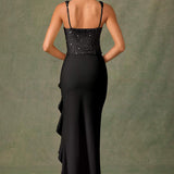 BELLA | Vestido de corsé de raso satinado
