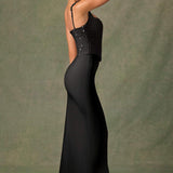 BELLA | Vestido de corsé de raso satinado