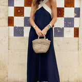 Sienna - Vestido Elegante Con Espalda Escubierta y Cuello Cruzado