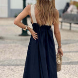 Sienna - Vestido Elegante Con Espalda Escubierta y Cuello Cruzado
