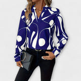 Nuria - Elegante Blusa de Manga Larga con Escote en Punta