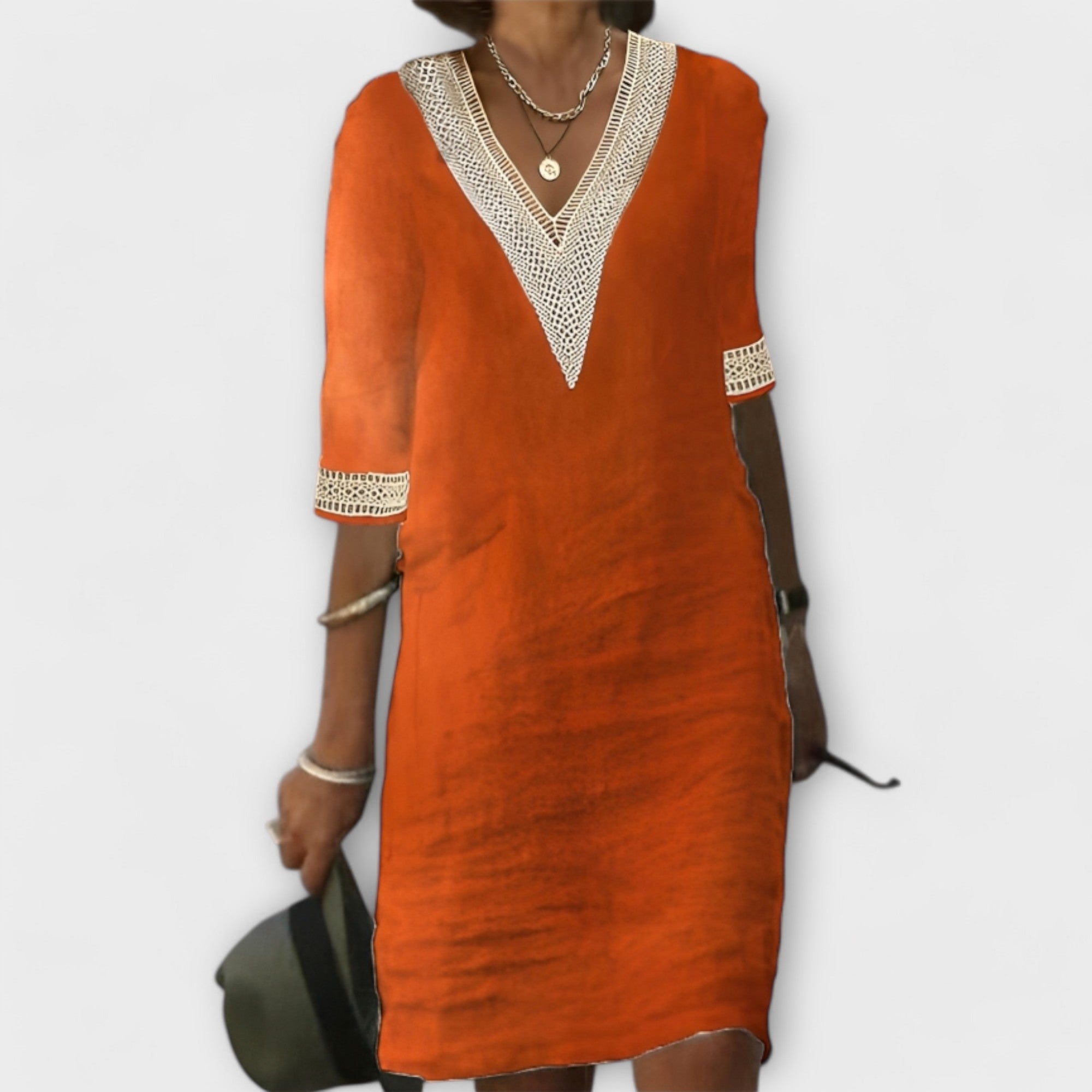 Carmen - Vestido de Mujer de Algodón y Lino