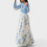 Harper - Vestido Largo con Estampado Floral Brillante