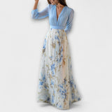 Harper - Vestido Largo con Estampado Floral Brillante