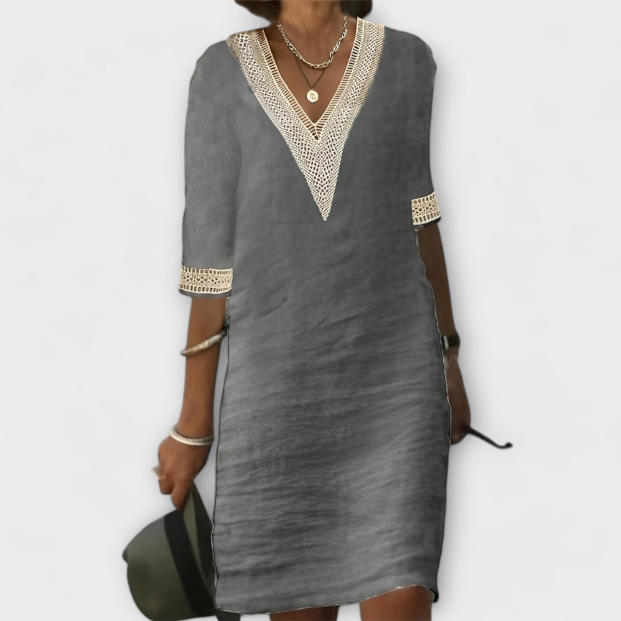 Carmen - Vestido de Mujer de Algodón y Lino