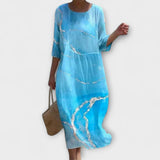 Miranda - Elegante Vestido Largo con Estampado Floral