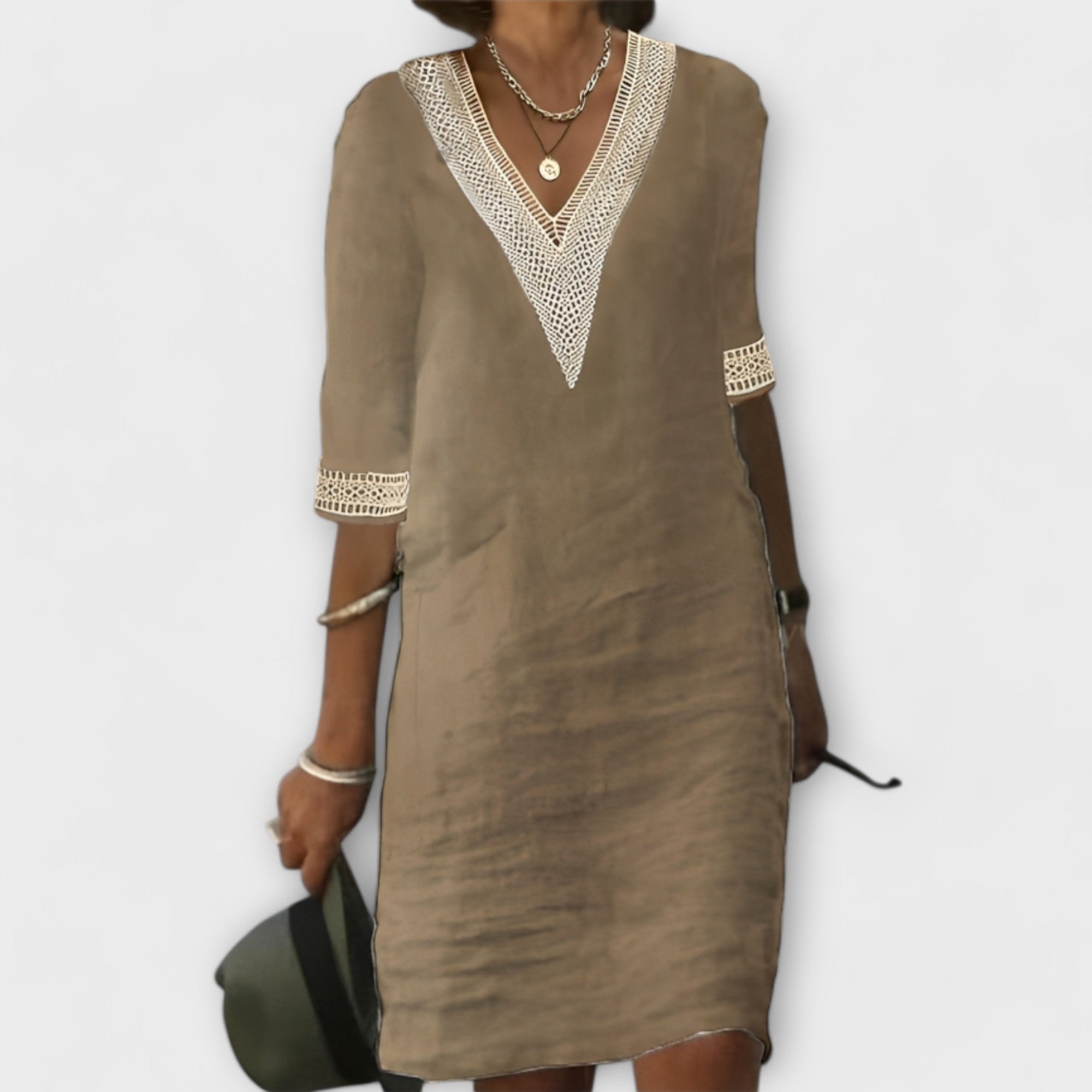 Carmen - Vestido de Mujer de Algodón y Lino