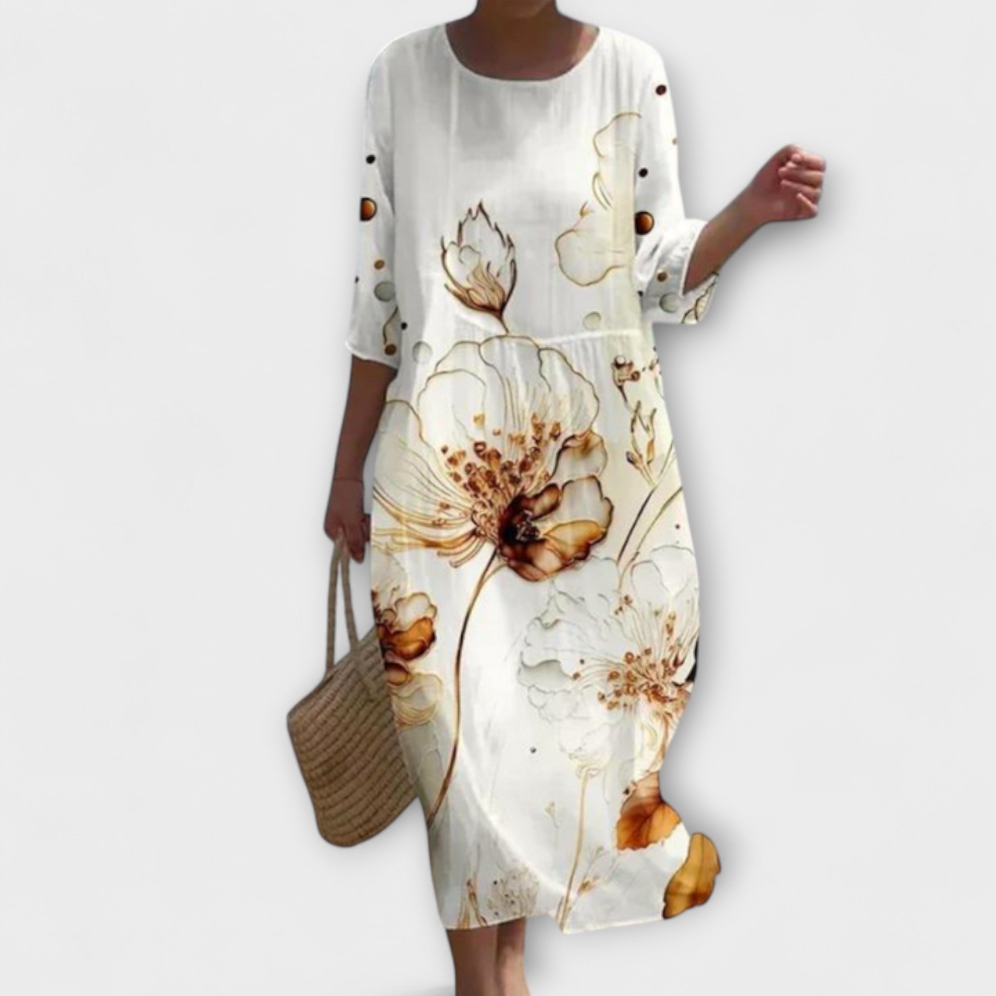 Miranda - Elegante Vestido Largo con Estampado Floral