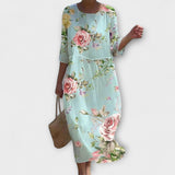 Miranda - Elegante Vestido Largo con Estampado Floral