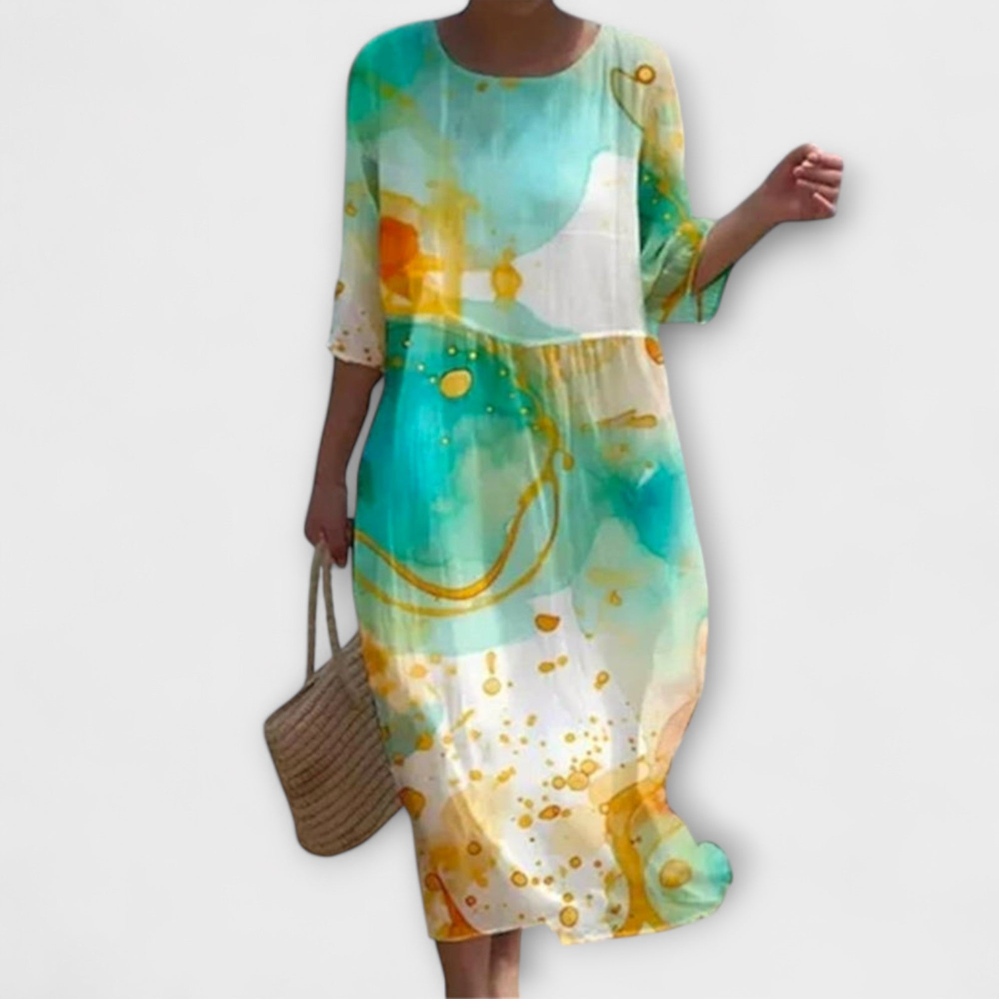 Miranda - Elegante Vestido Largo con Estampado Floral