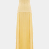 Deia Vestido Maxi de Malla con Mangas Acampanadas