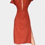 Ainhoa Vestido Casual con Nudo Frontal y Escote en V