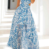 Isadora - Vestido largo con volantes en los Bajos y aberturas