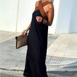 Sienna - Vestido Elegante Con Espalda Escubierta y Cuello Cruzado