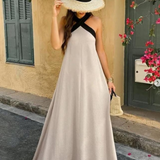 Sienna - Vestido Elegante Con Espalda Escubierta y Cuello Cruzado