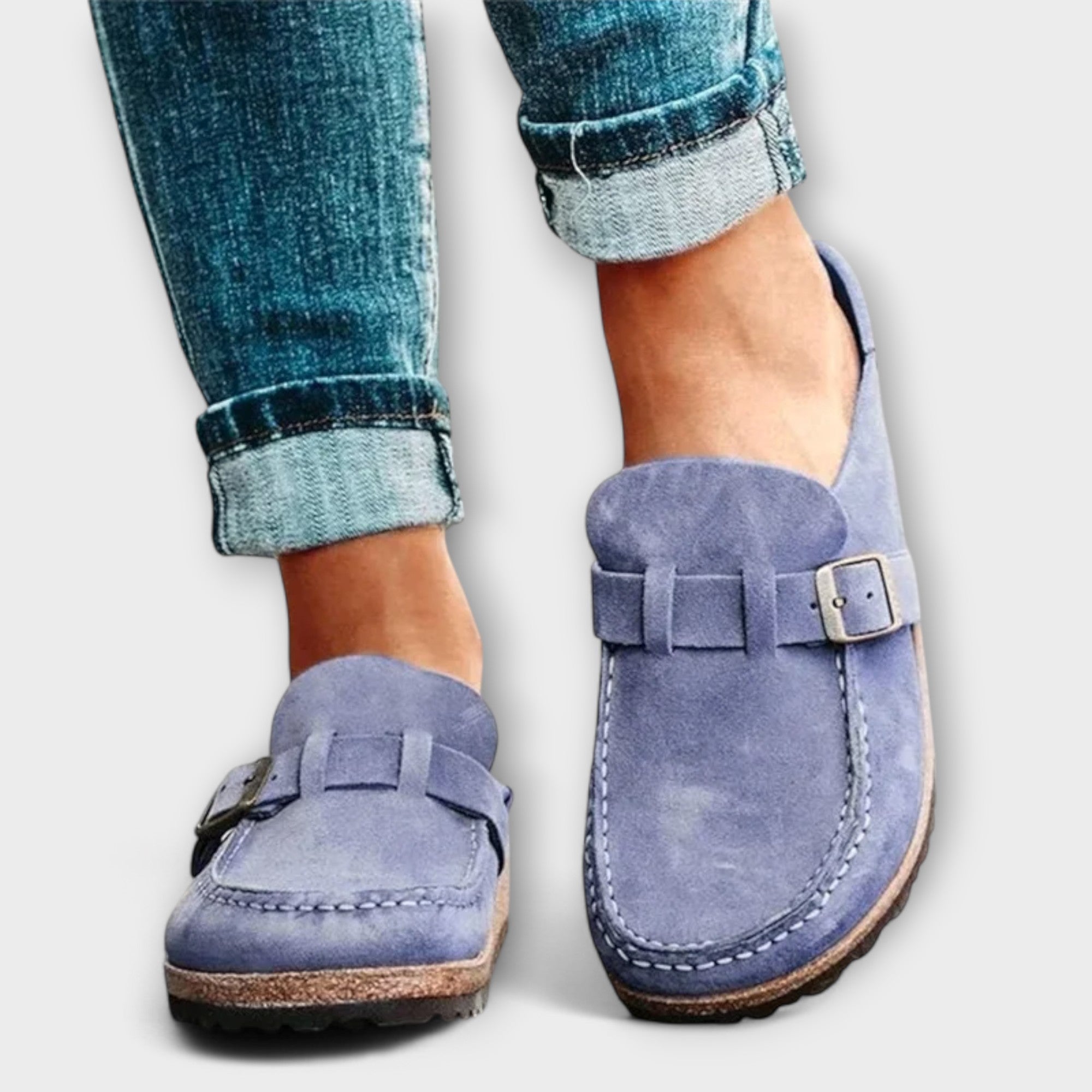 Eva - Mocasines ortopédicos elegantes para mujer con hebilla decorativa profesional