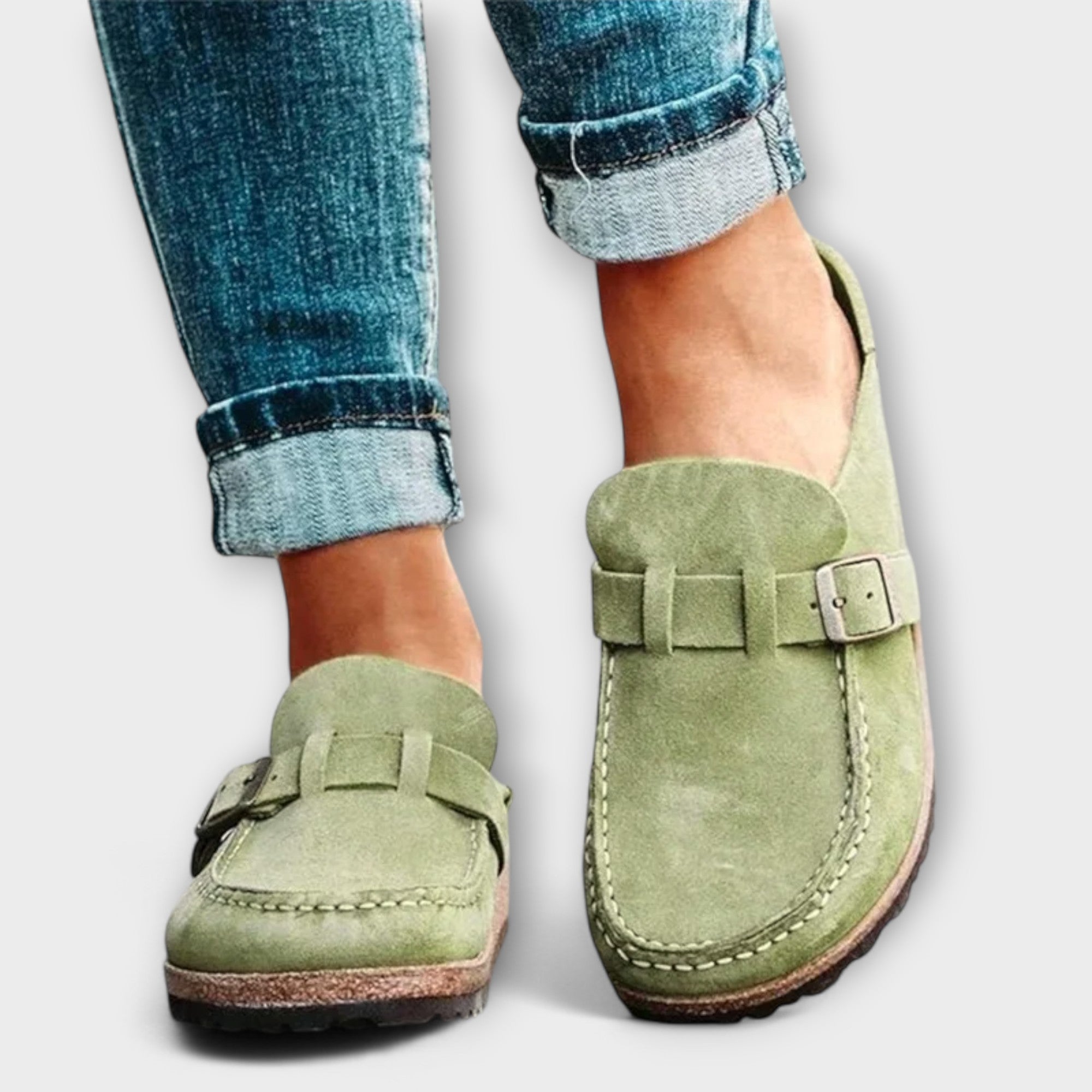 Eva - Mocasines ortopédicos elegantes para mujer con hebilla decorativa profesional