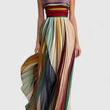 Leticia Vestido Largo con Caída Ligera y Estilo Natural