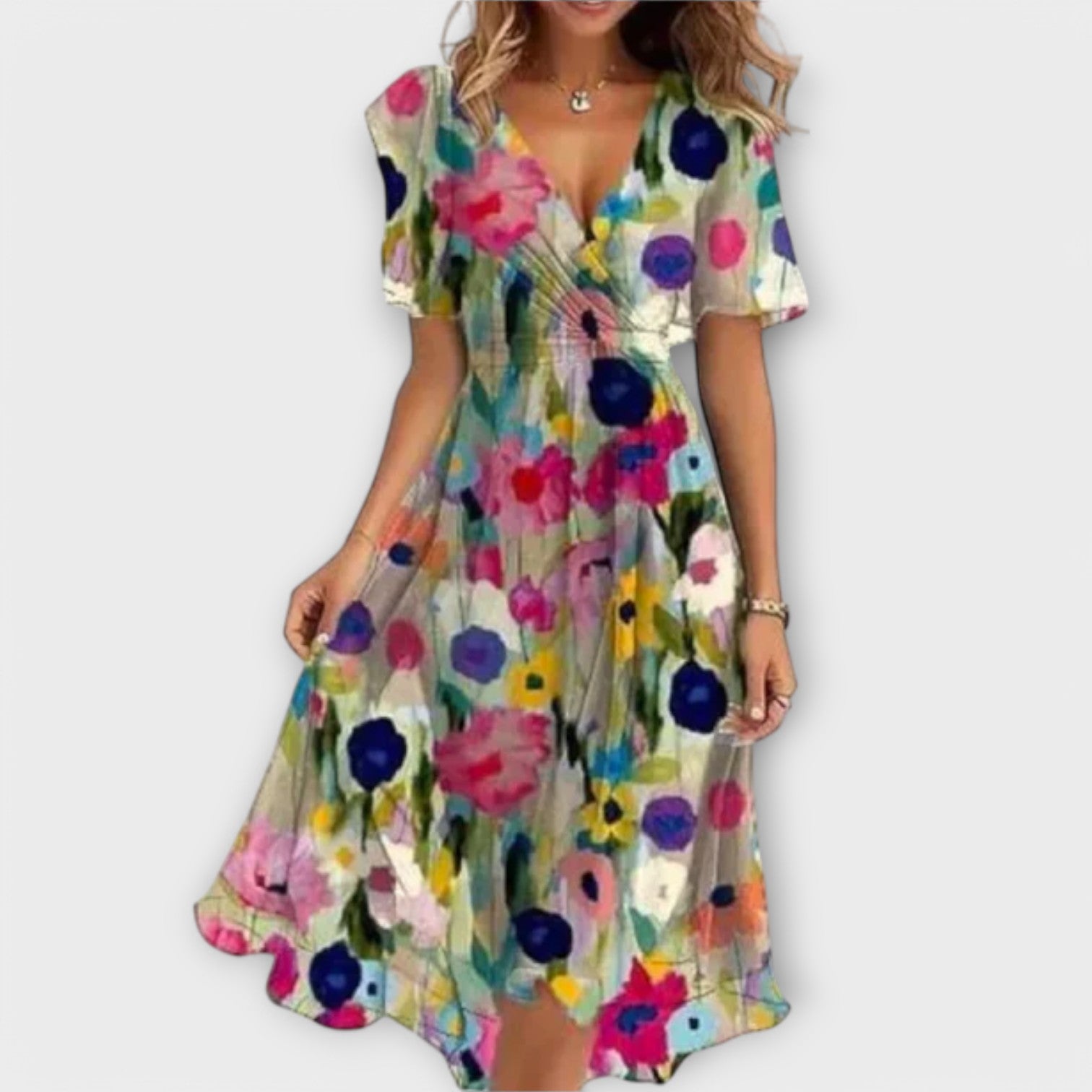 Annegret - Vestido de Mujer con Escote en V