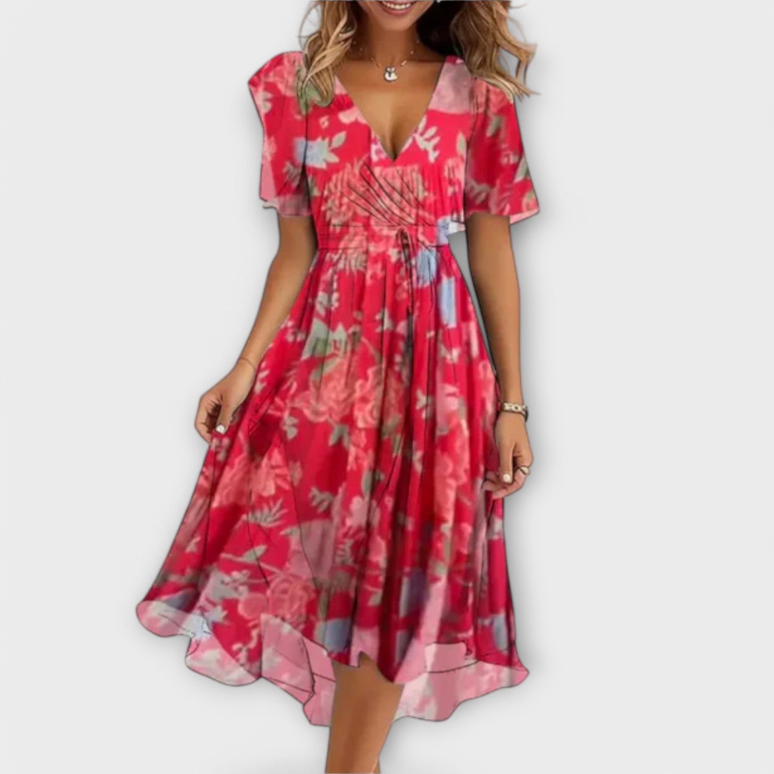 Annegret - Vestido de Mujer con Escote en V