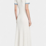 Alexia Vestido Midi de Punto con Ribete