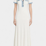 Alexia Vestido Midi de Punto con Ribete