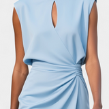 Mona Vestido Midi de Manga Larga con Cuello Redondo