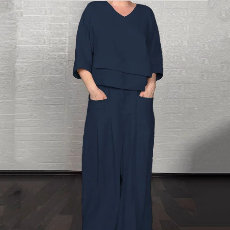 Angelina - Minimalist Wide-Leg Set