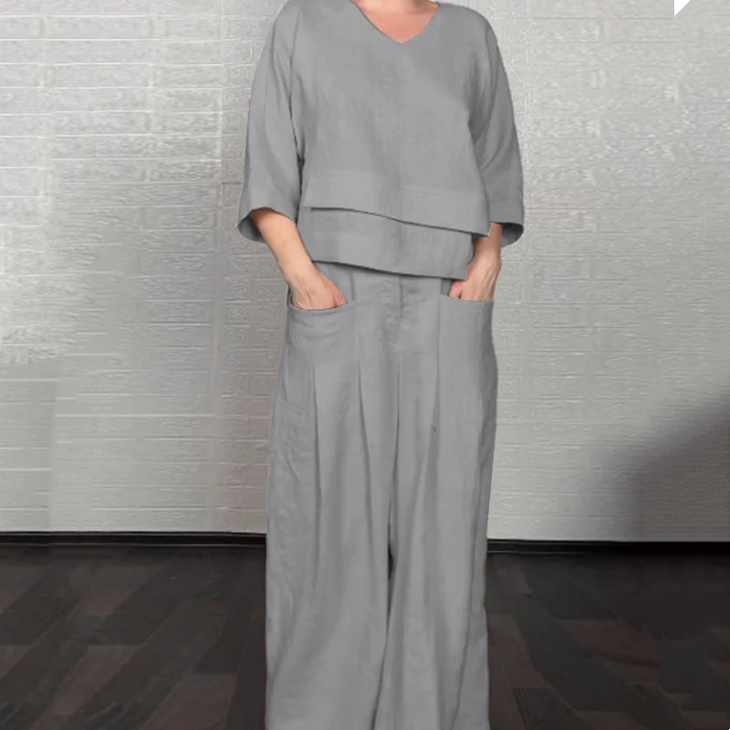 Angelina - Minimalist Wide-Leg Set